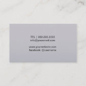 Singer Songwriter Vocalist Voice Teacher Music Visitenkarte (Rückseite)