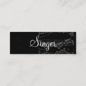Singer Vintage Plain Grey Notes Mini Visitenkarte (Rückseite)