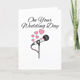 Singer Wedding Card Vocalist Musiker Dankeskarte