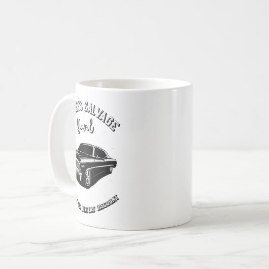 Singers Salvage Yard Hunters Funny Spn Kaffeetasse (Vorderseite Links)