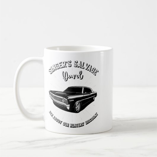Singers Salvage Yard Hunters Funny Spn Kaffeetasse (Links)