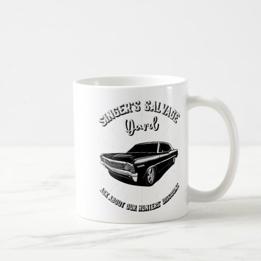 Singers Salvage Yard Hunters Funny Spn Kaffeetasse (Rechts)