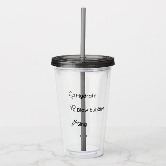 Singers Straw Tumbler Acryltrinkbecher (Vorderseite)