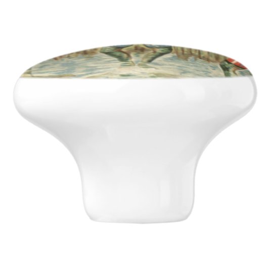 Singfrösche Keramikknauf (Seitenansicht)