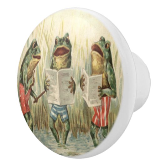 Singfrösche Keramikknauf (Rechts)