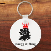 Singh ist King Schlüsselanhänger (Vorderseite)