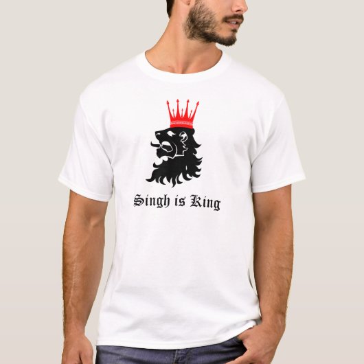 Singh ist König T-Shirt (Vorderseite)