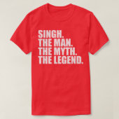 Singh Singh Familienname Singh Nachname Singh Surn T-Shirt (Design vorne)