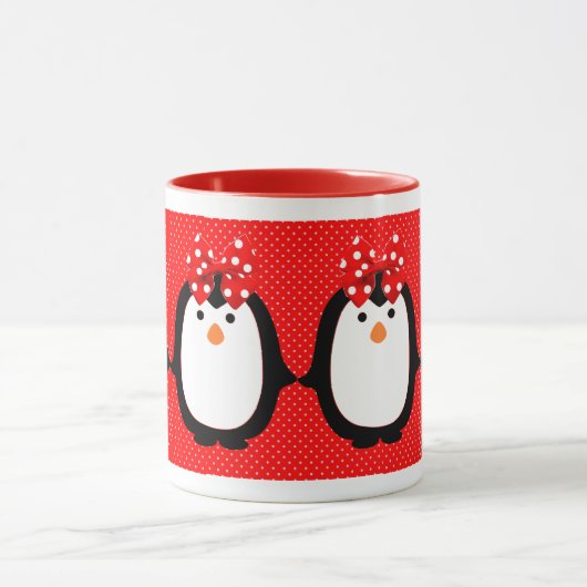 Singin Dame Penguins mit Tasse (Zentrum)