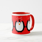 Singin Dame Penguins mit Tasse (VorderseiteRechts)