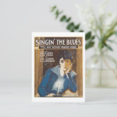 Singin' Die Blues Vintag Songbook Cover Postkarte (Stehend Vorderseite)