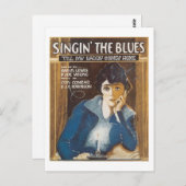 Singin' Die Blues Vintag Songbook Cover Postkarte (Vorne/Hinten)