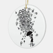 Singin' im Regen Keramikornament (Links)