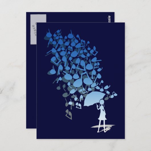 Singin' im Regen Postkarte (Vorne/Hinten)