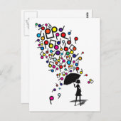 Singin' im Regen Postkarte (Vorne/Hinten)