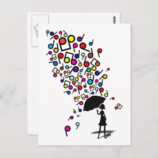 Singin' im Regen Postkarte (Vorne/Hinten)