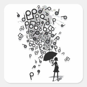 Singin' im Regen Quadratischer Aufkleber