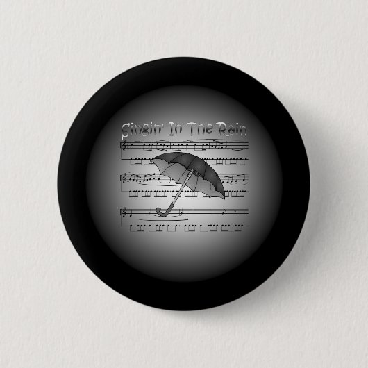 Singin" im Regen ~ Umbrella ~ Sheet Music Button (Vorderseite)