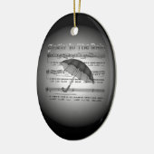 Singin' in den Regen ~ Regenschirm ~ Noten Keramik Ornament (Links)