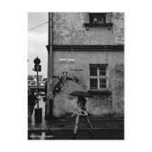 Singin' in der Rain Postkarte, mit City Text