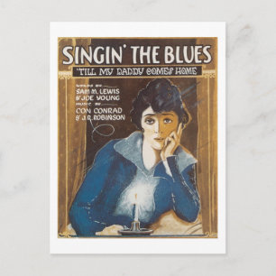 Singin' The Blues Vintage Songbook Cover Postkarte