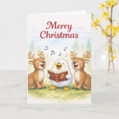 Singing all the way...Merry Christmas Karte (Gelbe Blume)