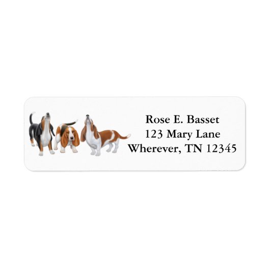Singing-Basset-Hunds-Label (Vorne)