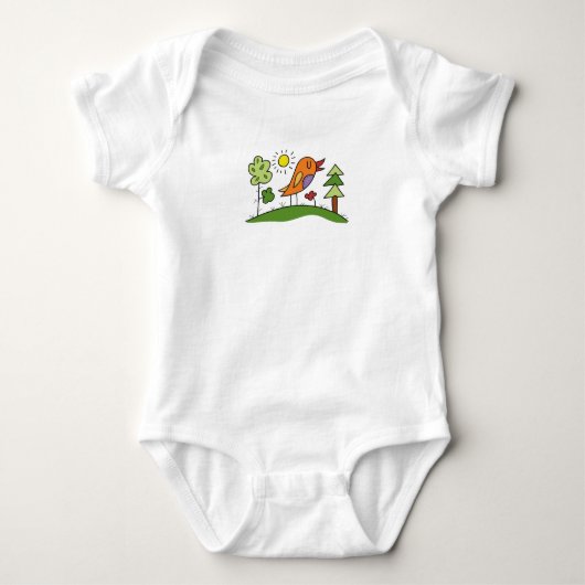 Singing Bird Baby Strampler (Vorderseite)