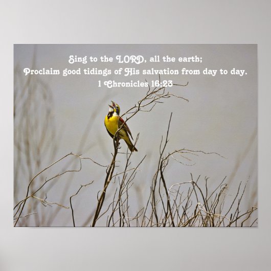 Singing Bird Bible Scripture Poster (Vorne)