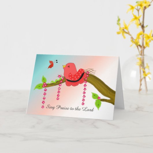 Singing-Bird-Förderung Karte (Gelbe Blume)