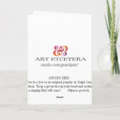 Singing Bird Grußkarte Karte (Rückseite)