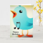 Singing Bird Karte (Gelbe Blume)