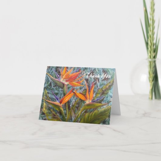 "Singing Bird of Paradise" Dankeschön-Karte Dankeskarte (Vorderseite)