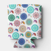 Singing Bird und Mandala Folk Art Pattern Dosenkühler (Rückseite)