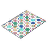Singing Bird und Mandala Folk Art Pattern Notizblock (Linke Seite)