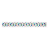 Singing Bird und Mandala Niedliches Folk Art Muste Satinband (Vorderseite)