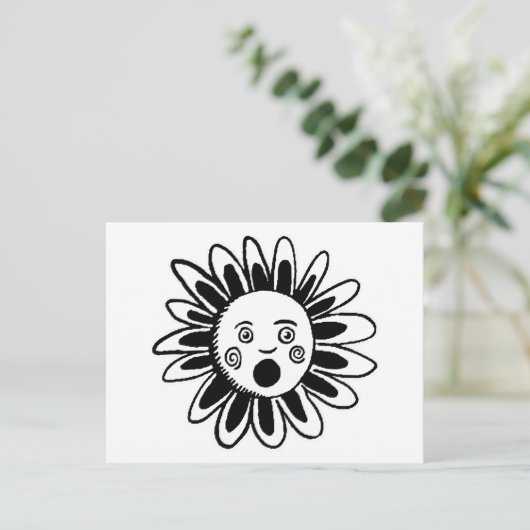 Singing-Blume Postkarte (Stehend Vorderseite)