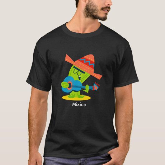 Singing Cactus with Guitar T-Shirt (Vorderseite)