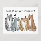 Singing Cat Quartet Konzert Einladung personalisie (Vorderseite)