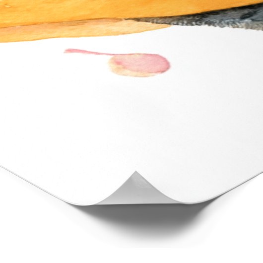 Singing Cats Holding Bouquets Poster (Ecke)