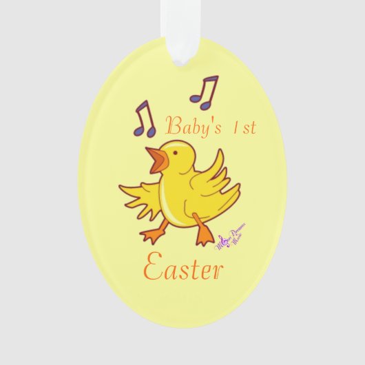 Singing Chick Baby's 1. Oval Ornament Oval (Vorderseite)