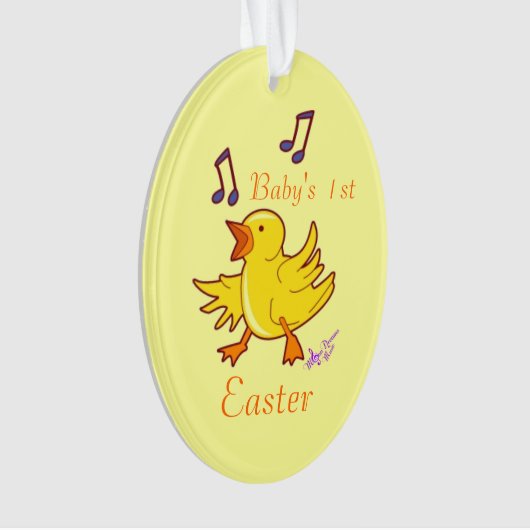 Singing Chick Baby's 1. Oval Ornament Oval (Vorderseite)