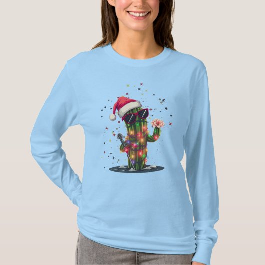 Singing Christmas Cactus T-Shirt (Vorderseite)