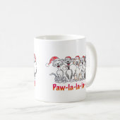 Singing Christmas Cats with Santa Hats Kaffeetasse (VorderseiteRechts)