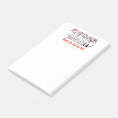 Singing Christmas Cats with Santa Hats Post-it Klebezettel (angewinkelt)