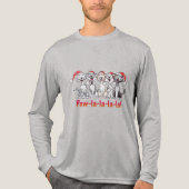 Singing Christmas Cats with Santa Hats Tri-Blend Shirt (Vorderseite)