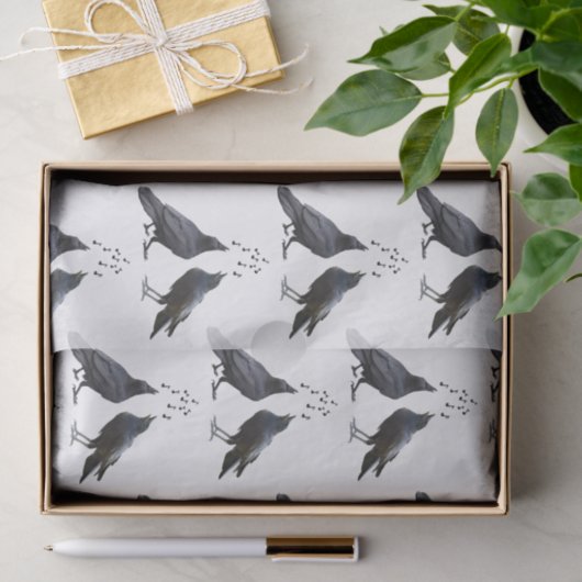 Singing Crows Tissue Paper Seidenpapier (Geschenk)