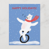 Singing Einrad Polar Bären Weihnachten Niedliche C (Vorderseite)