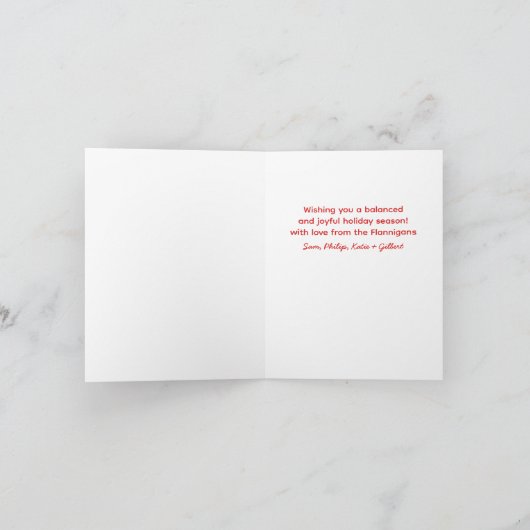 Singing Einrad Polar Bären Weihnachten Punny Custo (Innenseite)