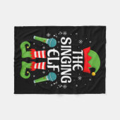 Singing Elf Christmas Family Men Women Kids Elf Sq Fleecedecke (Vorderseite (Horizontal))
